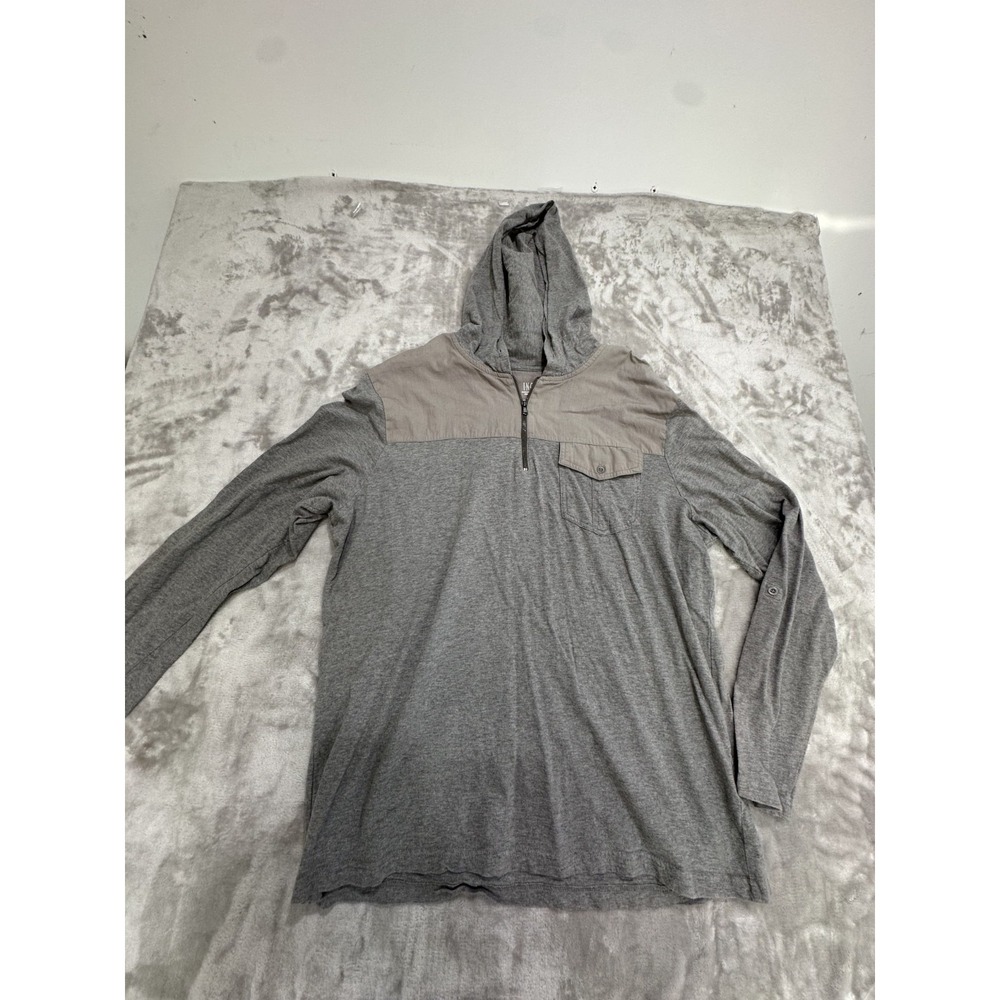 International‎ Concepts Hoodie INC Men's Size XL Gray Lightweight 1/4 Zip